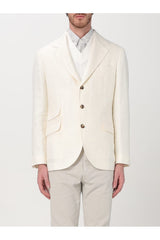 Men's Off White Linen Wool Blazer