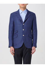 Men's Indigo Linen Wool Blazer