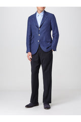 Men's Indigo Linen Wool Blazer