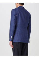 Men's Indigo Linen Wool Blazer
