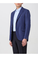 Men's Indigo Linen Wool Blazer