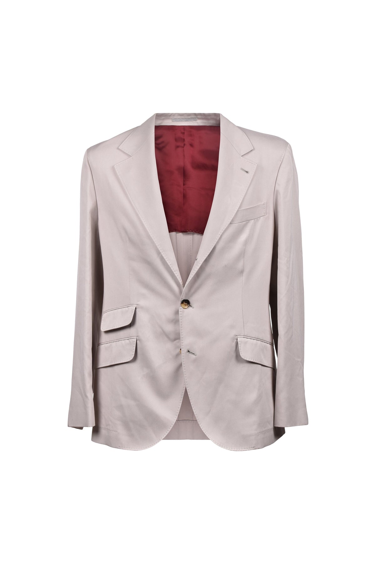 Men's Beige Silk Tailored Suit