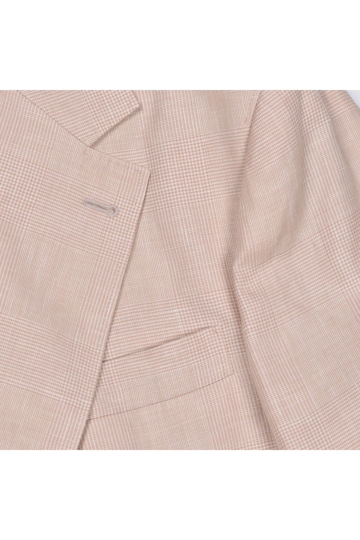 Men's Light Pink Wool Linen Suit