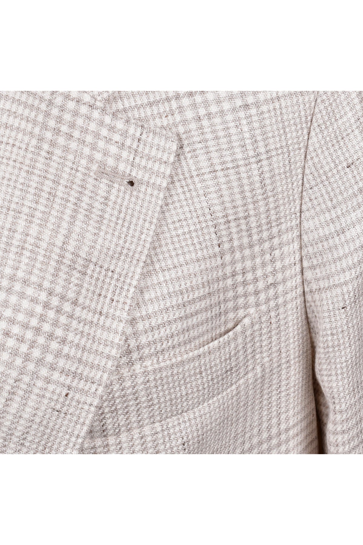 Men's Light Beige Linen Wool Suit