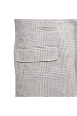 Men's Light Beige Linen Wool Suit