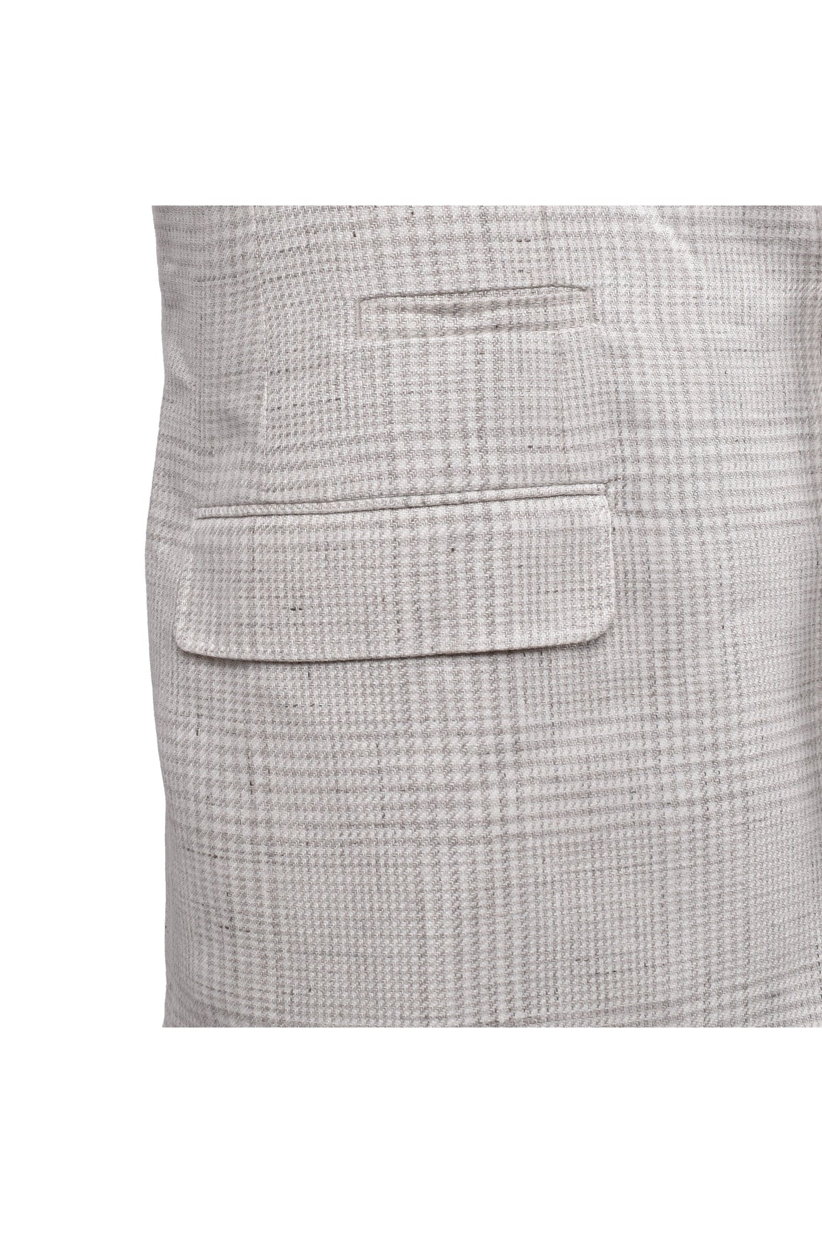 Men's Light Beige Linen Wool Suit