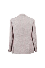 Men's Light Brown Linen Checked Suit