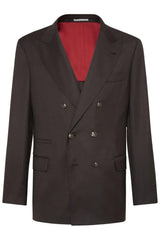 Brunello Cucinelli Men's Dark Brown Wool Blazer