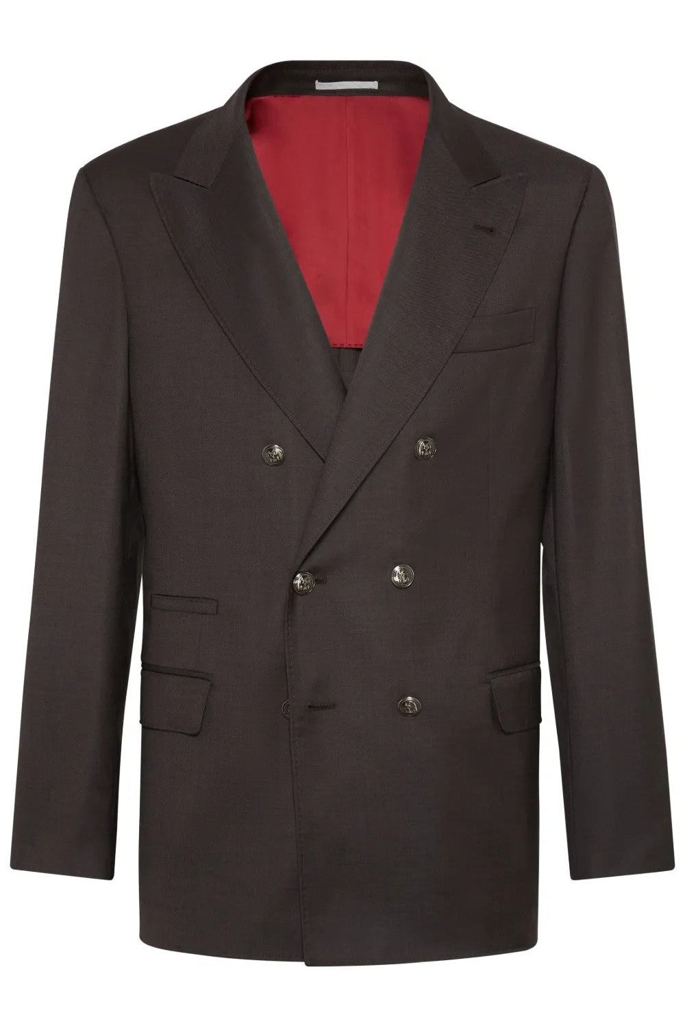Brunello Cucinelli Men's Dark Brown Wool Blazer