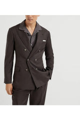 Brunello Cucinelli Men's Dark Brown Wool Blazer