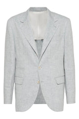 Men's Light Grey Linen Blazer