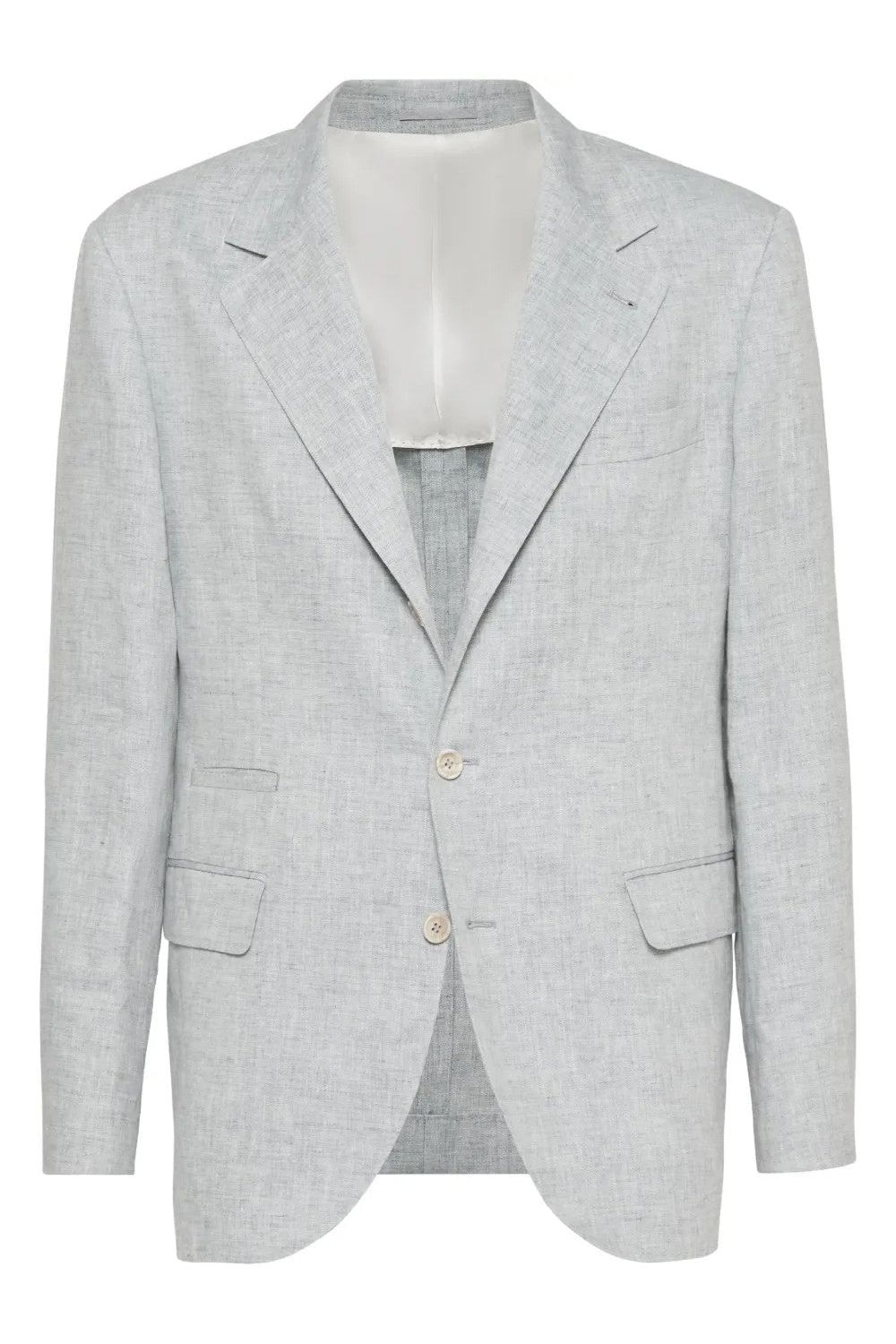 Men's Light Grey Linen Blazer