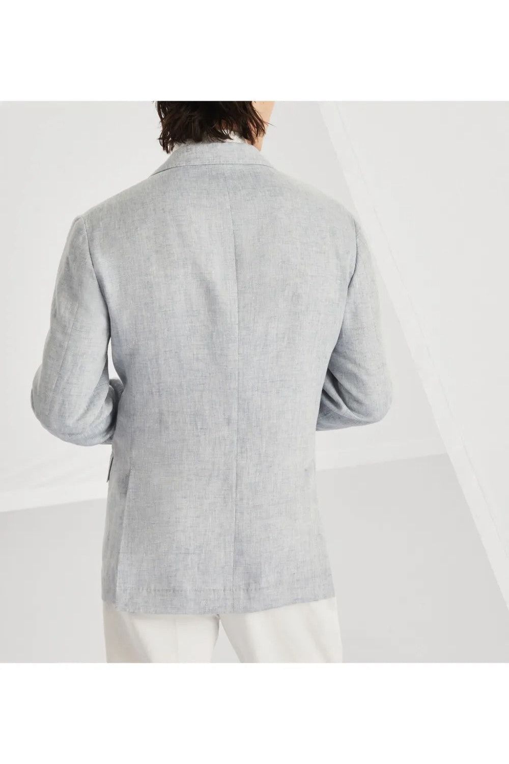 Men's Light Grey Linen Blazer