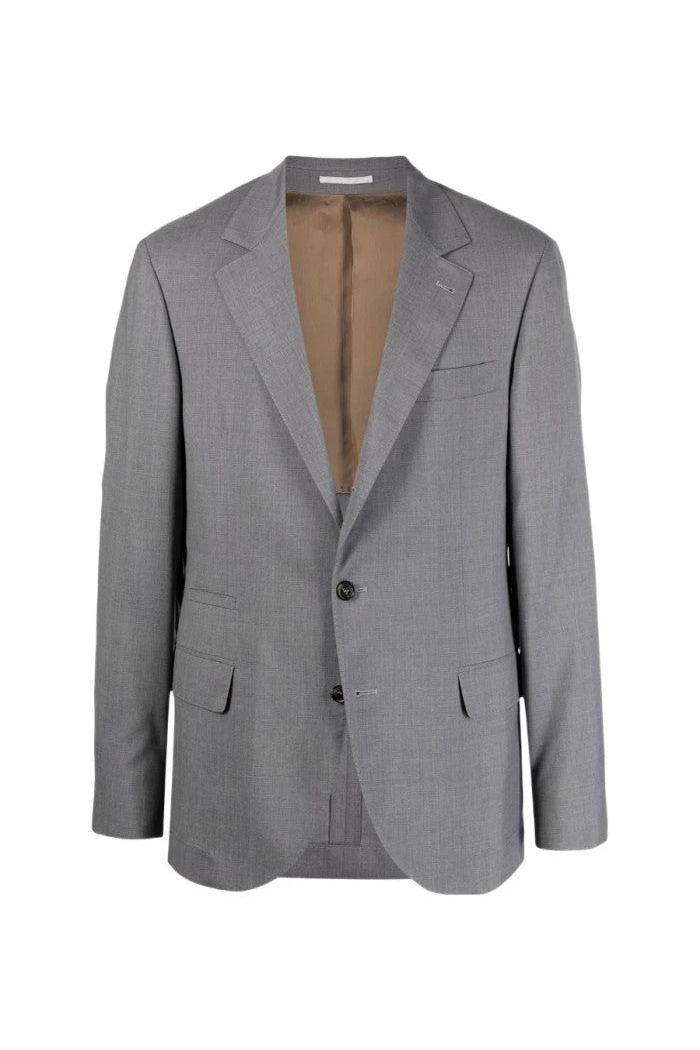 Men's Grey Wool Silk Blazer