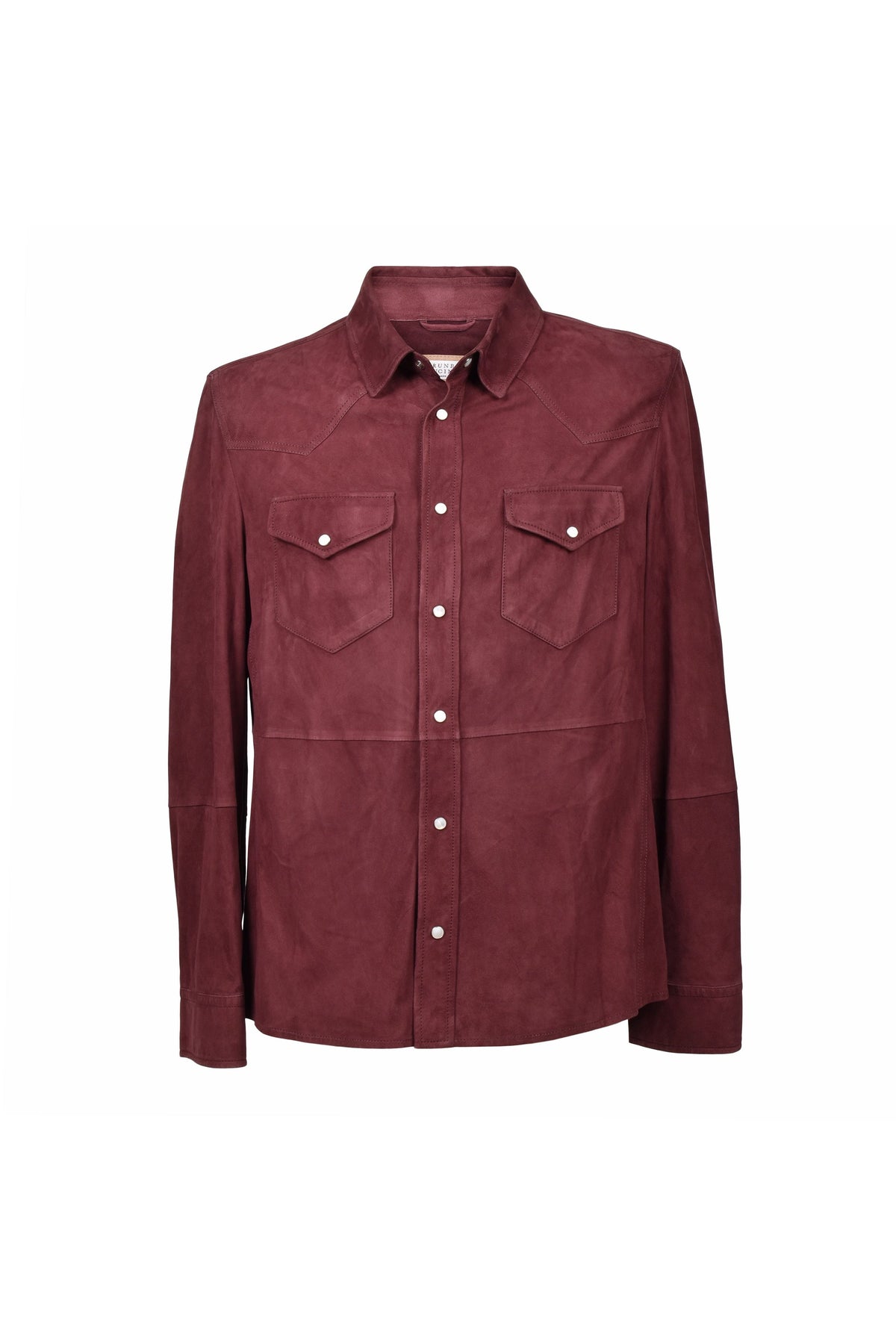 Men's Burgundy Suede Cropped Jacket