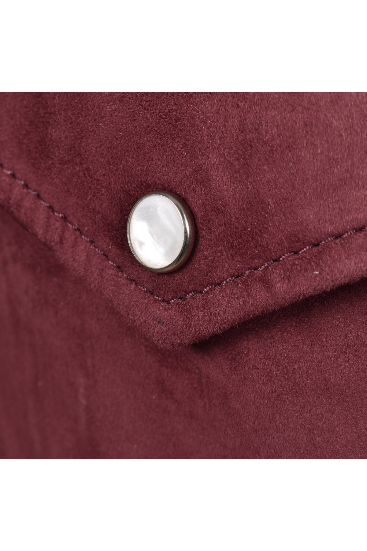 Men's Burgundy Suede Cropped Jacket