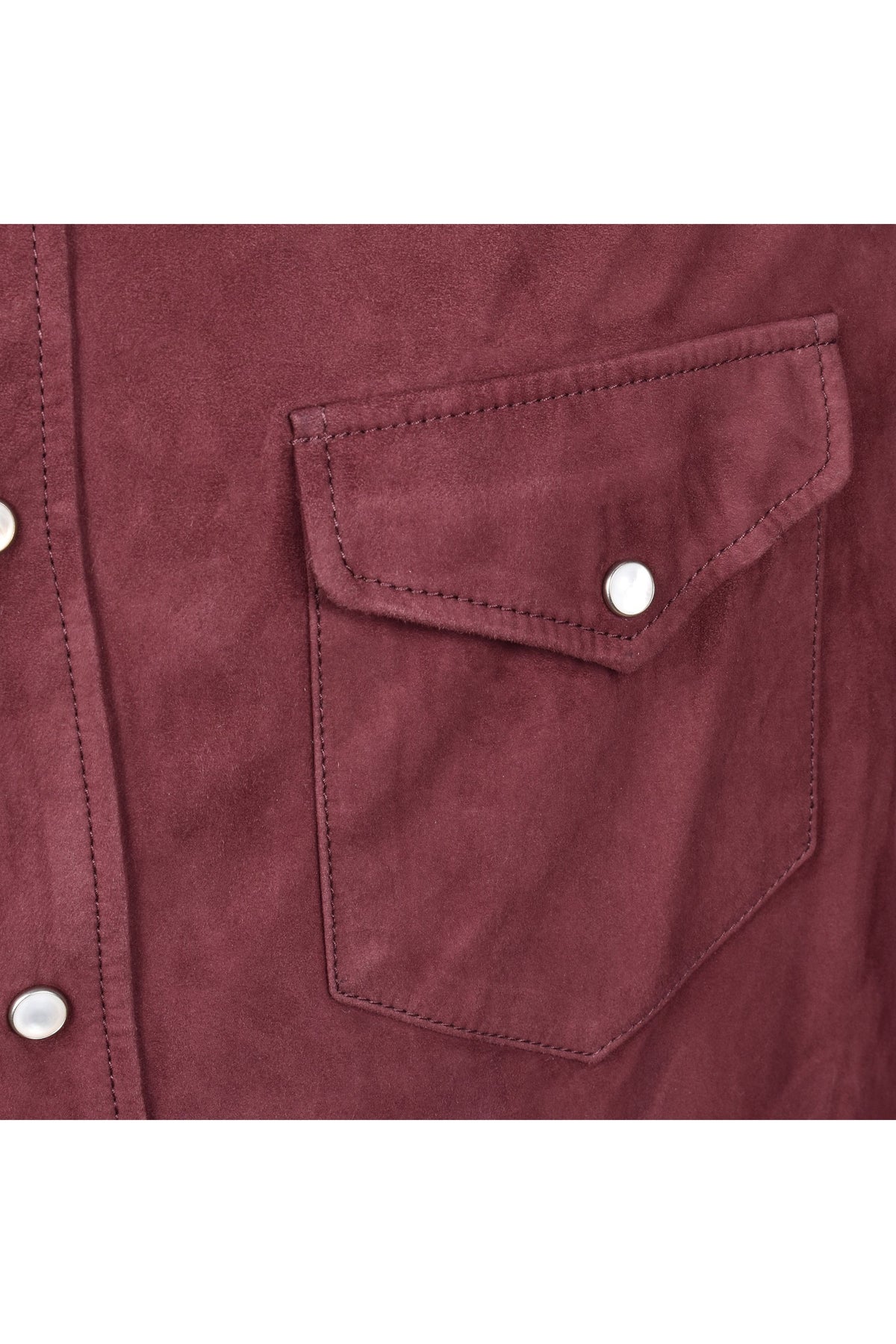 Men's Burgundy Suede Cropped Jacket