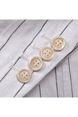 Men's White Linen Double Breasted Blazer