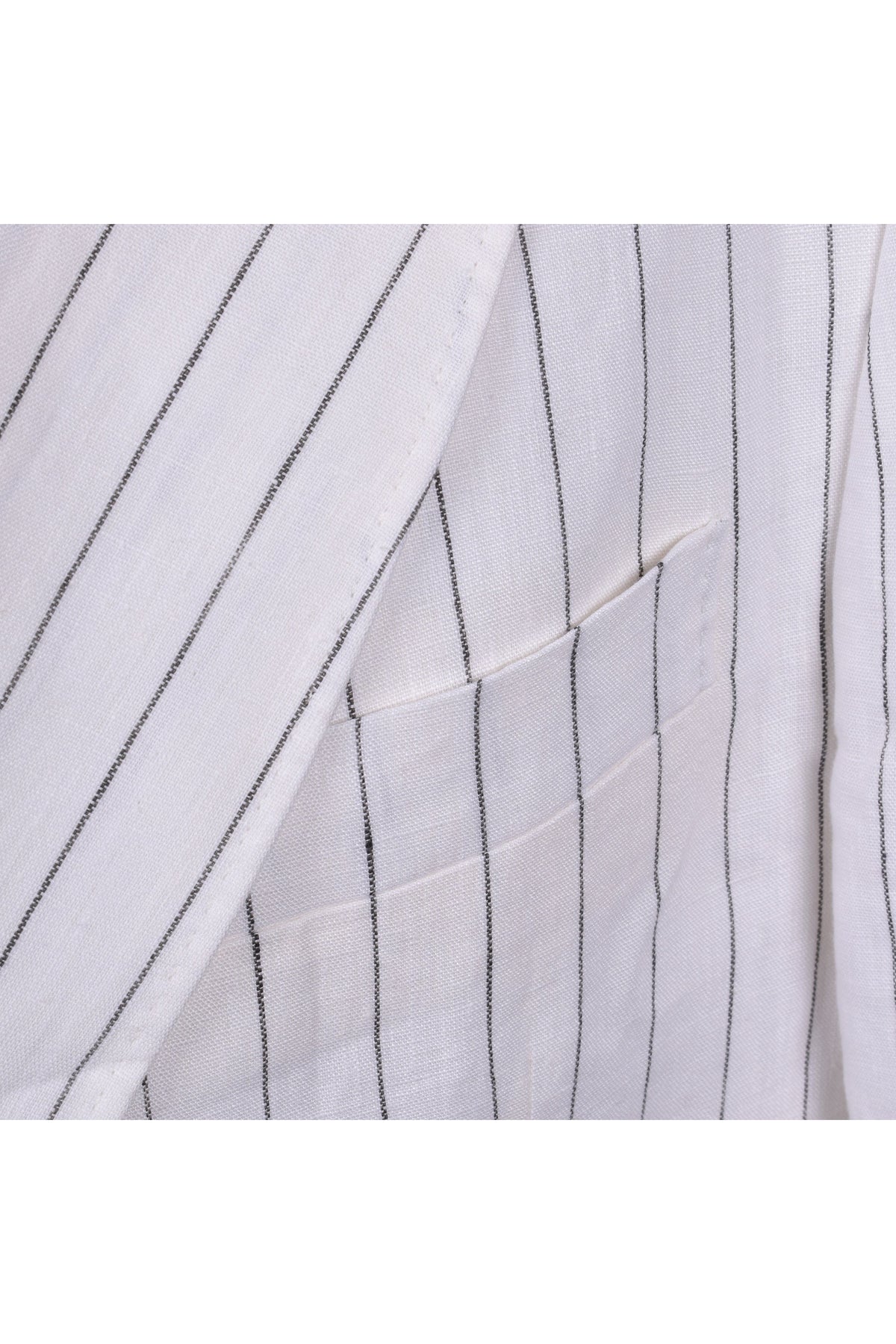 Men's White Linen Double Breasted Blazer