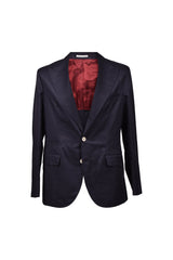 Men's Navy Tailored Cotton Blazer