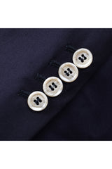 Men's Navy Tailored Cotton Blazer