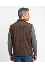Men's Brown Suede Sleeveless Jacket