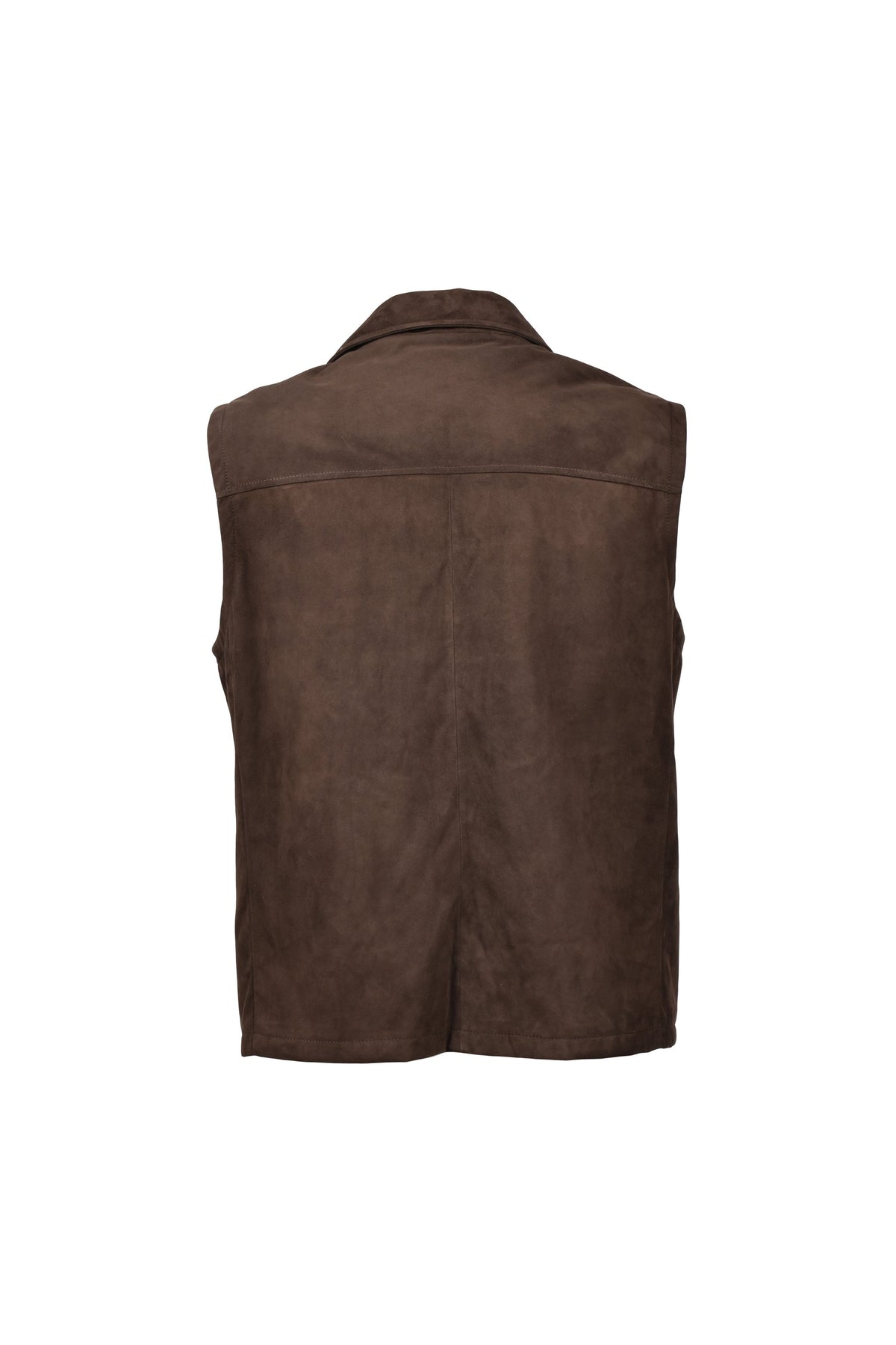 Men's Brown Suede Sleeveless Jacket