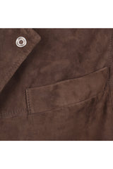 Men's Brown Suede Sleeveless Jacket