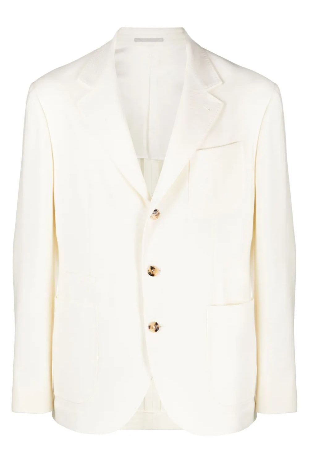 Men's Ivory Wool Single Breasted Blazer
