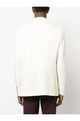 Men's Ivory Wool Single Breasted Blazer