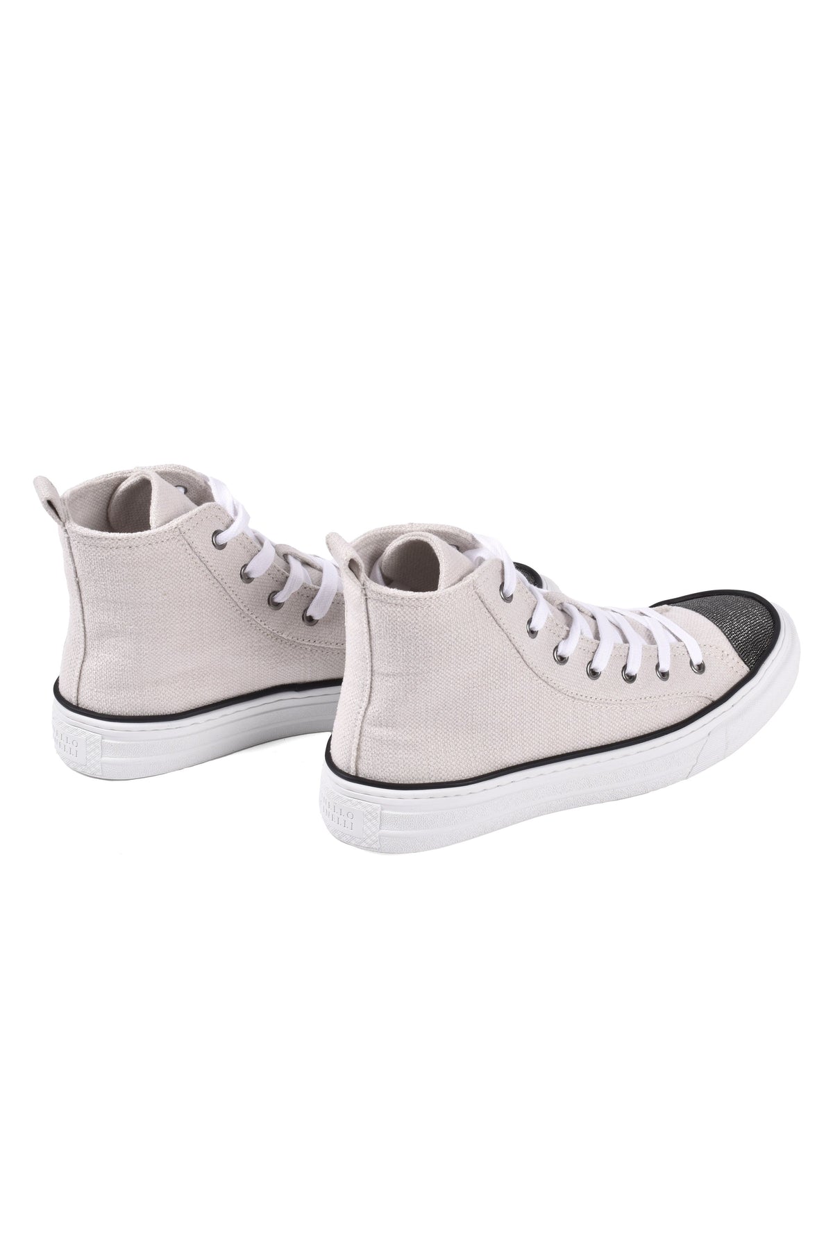 Women's Silver Birch Cotton Linen High Top Sneakers