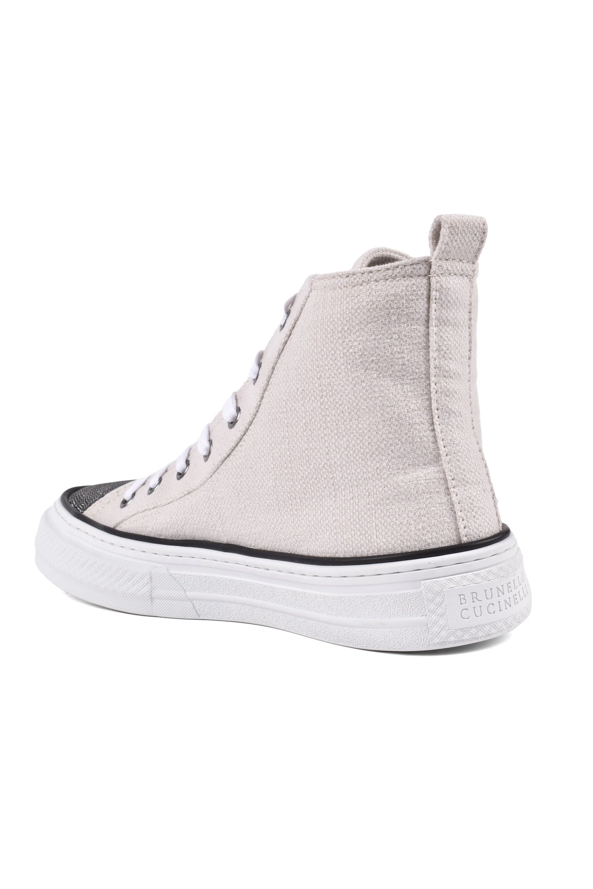 Women's Silver Birch Cotton Linen High Top Sneakers