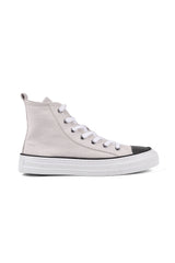 Women's Silver Birch Cotton Linen High Top Sneakers
