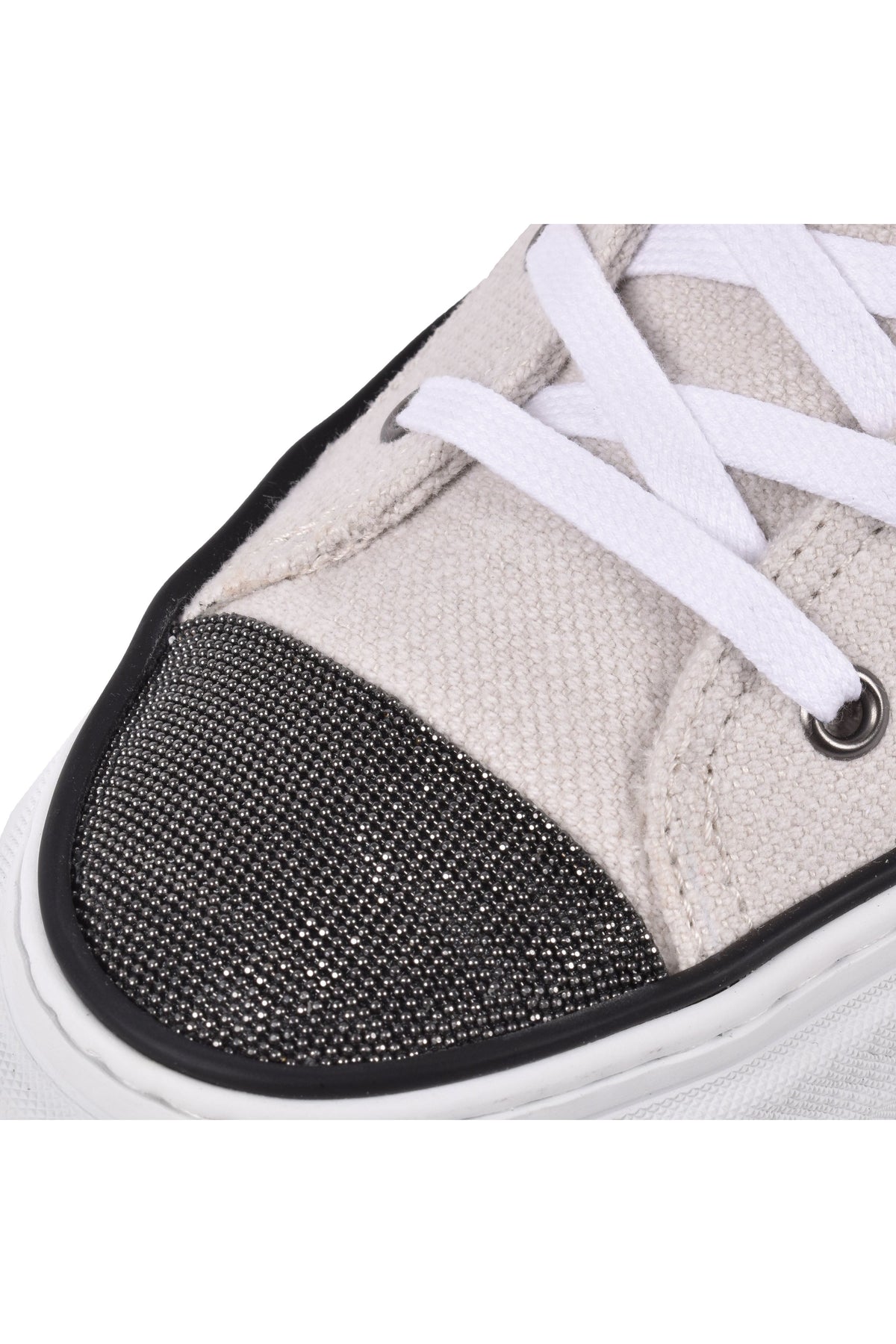 Women's Silver Birch Cotton Linen High Top Sneakers
