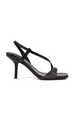 Brunello Cucinelli Women's Black Leather Open Toe Sandals