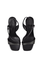 Brunello Cucinelli Women's Black Leather Open Toe Sandals