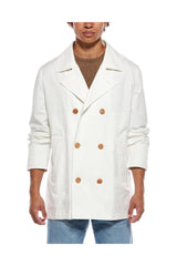 Brunello Cucinelli Men's Off White Double Breasted Jacket