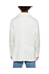 Brunello Cucinelli Men's Off White Double Breasted Jacket