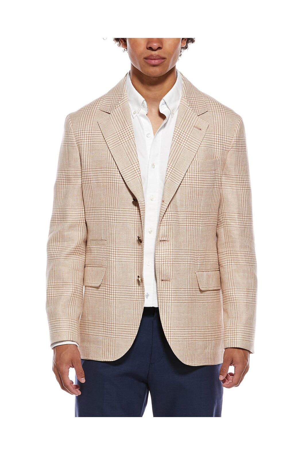 Men's Beige Wool Linen Blazer