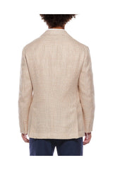 Men's Beige Wool Linen Blazer
