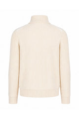 Men's Ivory Knit Sleeve Jacket