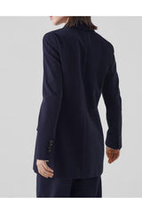 Brunello Cucinelli Women's Navy Tailored Cotton Jacket