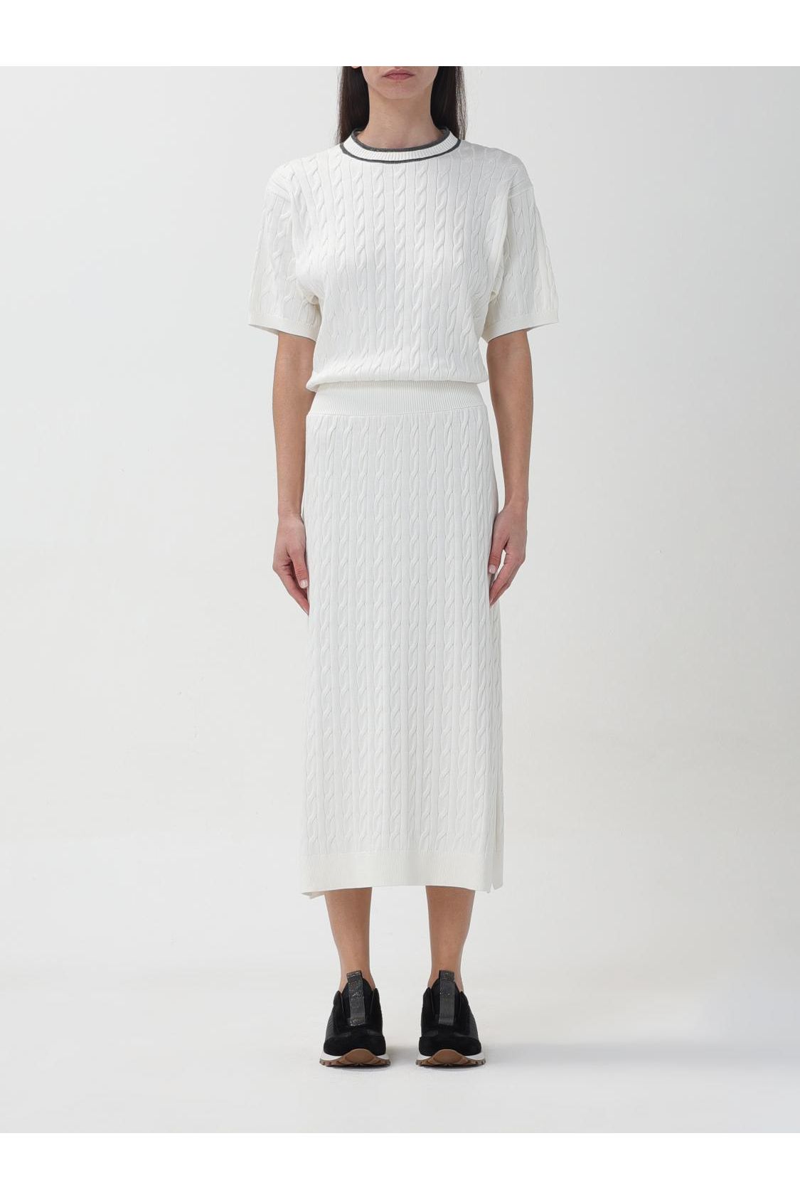 Women's White Cable Knit Dress