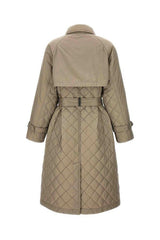 Brunello Cucinelli Women's Light Brown Quilted Belted Coat