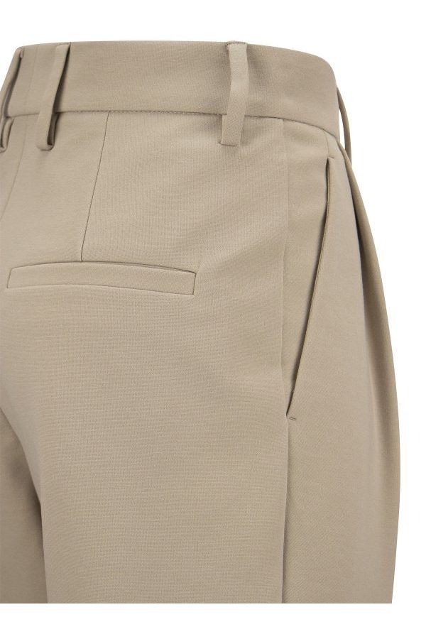 Women's Talco Cotton Tapered Trousers With Cuffs