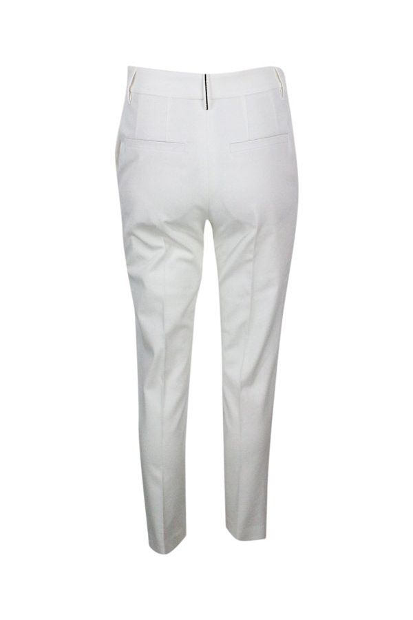 Women's Off White Tailored Slim Trousers