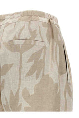 Women's Naturale Linen Relaxed Floral Trousers
