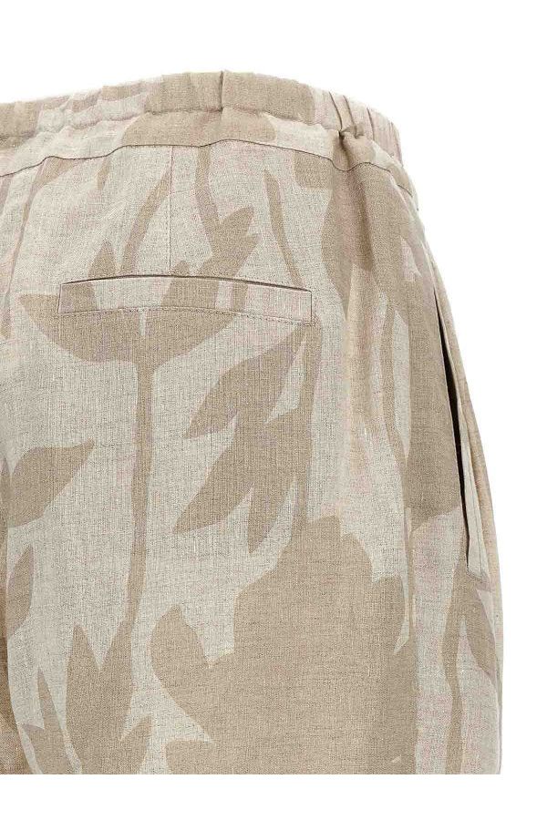 Women's Naturale Linen Relaxed Floral Trousers
