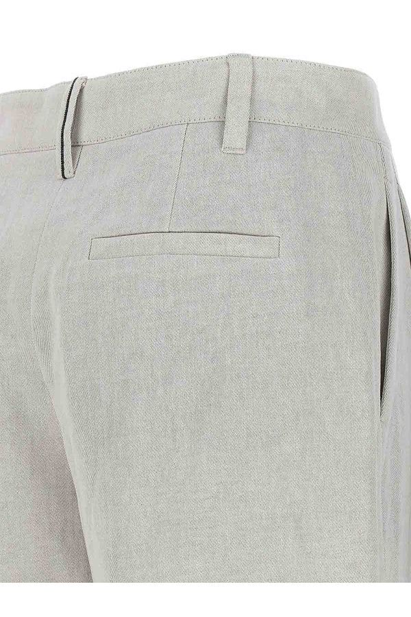 Women's Light Beige Linen Blend Shorts