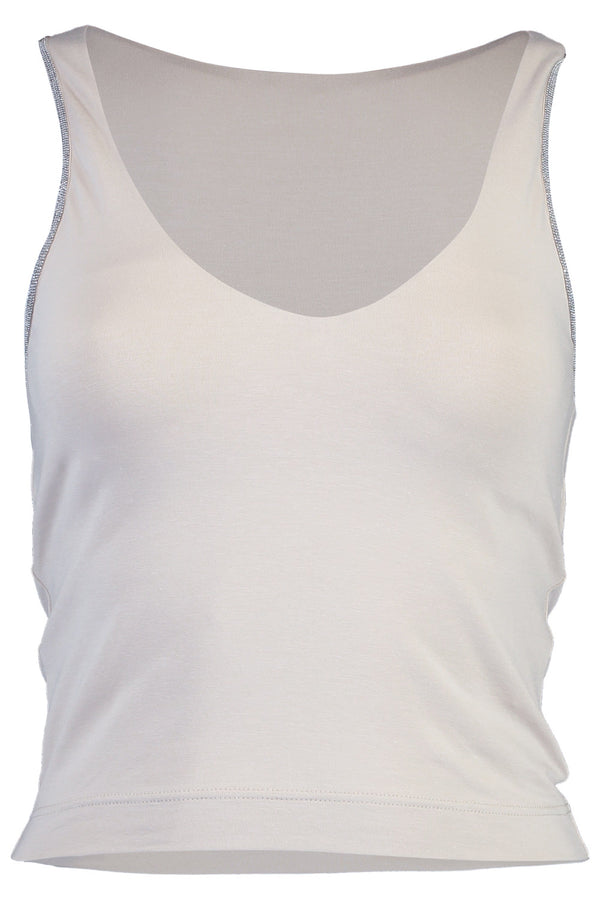 Women's Off White Stretch Tank Top